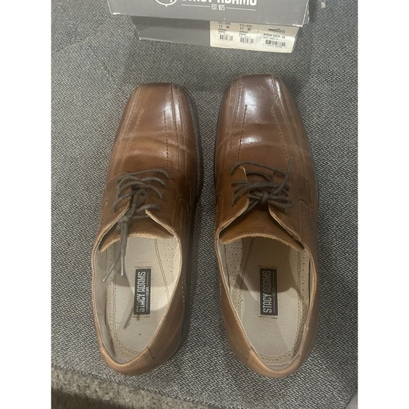 Stacy Adams Corrado Cognac Bike Toe Lace Up Oxford Style Shoes Men’s Size 11 M - Picture 4 of 16